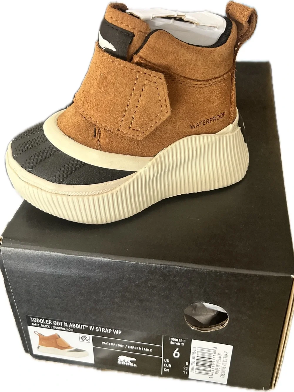 Sorel Toddler Strap Boot in Brown and Black
